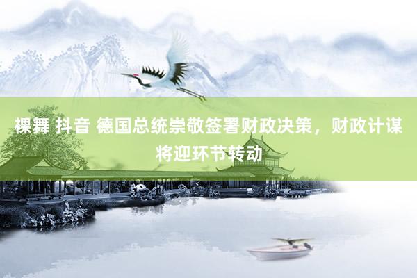 裸舞 抖音 德国总统崇敬签署财政决策，财政计谋将迎环节转动